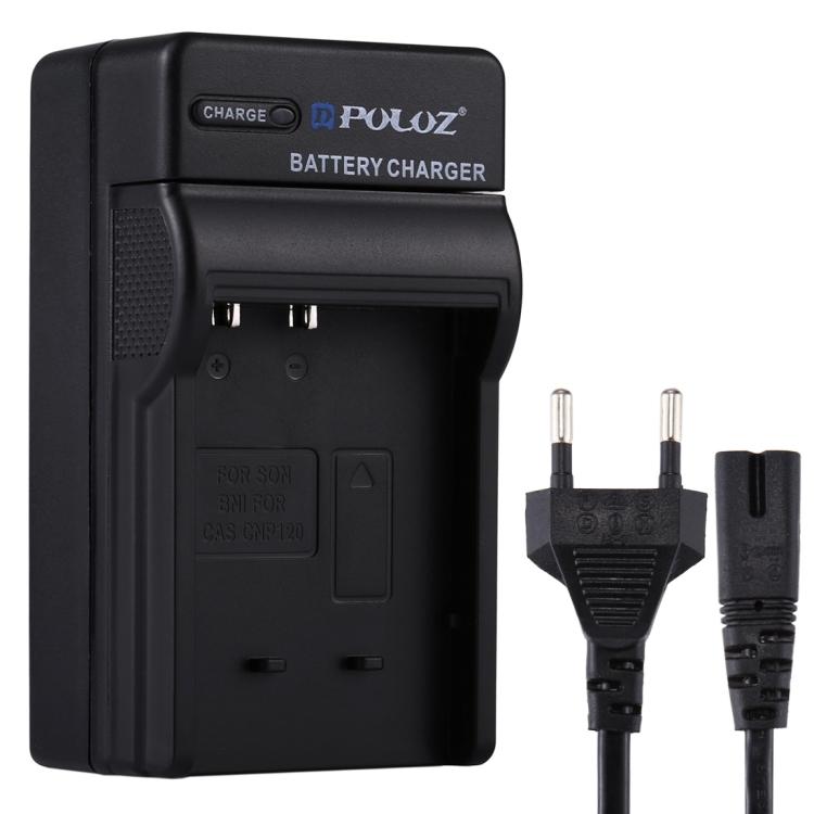 PULUZ Зарядное устройство с кабелем, штепсель EU, для аккумулятора Casio CNP120