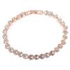 Minimalist European & American Full Diamond Crystal Roman Bracelet for Women In Silver Zircon