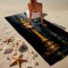 Golden Chess King On Black Beach Towel, Super Soft Microfiber, Gift for Her/Him, Birthday, for Pool, Beach, Travel, Home Decor Fan gifts