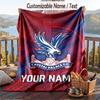 Flannel Blanket Crystal Palace Print Custom Name Text Soft Throw for Sofa Bed