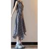 Plaid Sleeveless Vest Dress Women's Summer New Versatile Women's Irregular Temperament Long Skirt