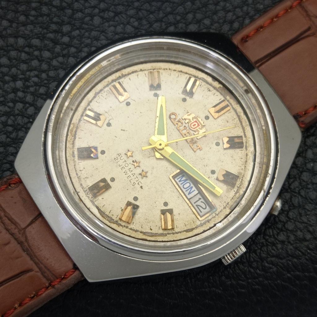 USED VINTAGE ORIENT AUTOMATIC 46941 JAPAN MENS ORIGINAL DIAL WATCH a702257-5 R123-a702257