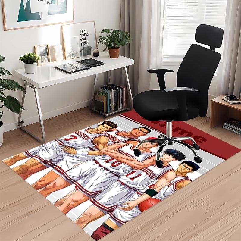 Custom Name Slam Dunk Printed Carpet, for Office Chair Living Room Bedroom Kitchen Room Decor Gifts.