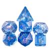 Cusdie Matte/Bright DnD Dice Set Flash Paper D4 D6 D8 D10 D% D12 D20 Polyhedral Dice for D&D Tabletop Role Playing Board Games