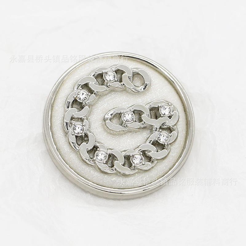 6Pcs Luxurious Design Inlaid With Rhinestones Metal  Button For Clothing Coat Skirt Clothing Accessory High Qulity Glod Black