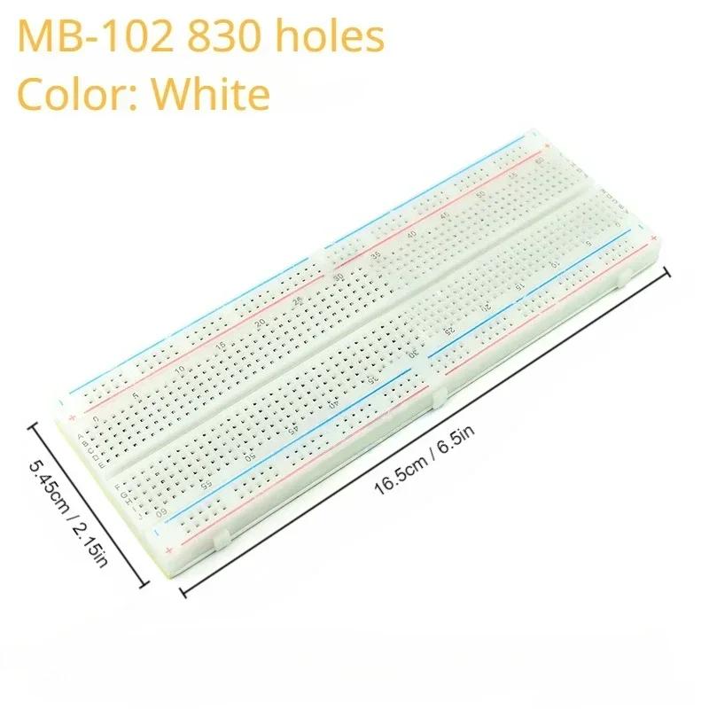 MB102 Breadboard 830 Punkte Lötlos PCB Bread Board 750 Punkte Breadboard DIY Elektronik-Kit für Arduino