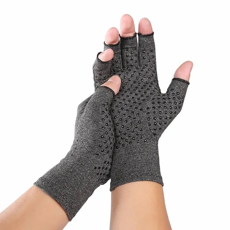 Compression Arthritis Half-finger Gloves for Men and Women Soft and Durable Wrist Support Suitable for Touchscreen Daily Use