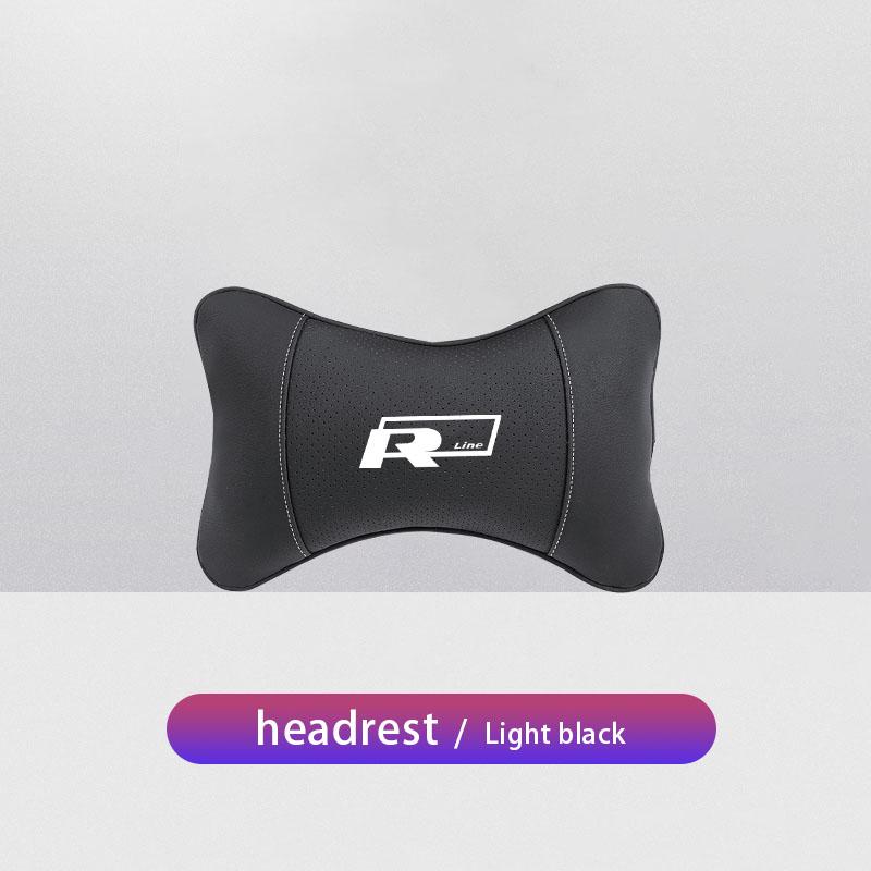 Keychain Leather Car Seat Headrest Memory Foam Comfort Neck Pillow Auto Interiors For Volkswagen VW T5 ID3 Tiguan GTI RLine Golf RB6