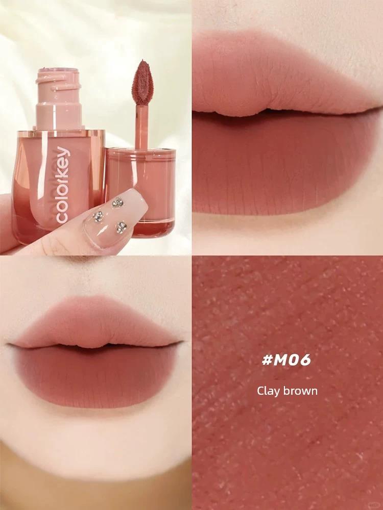 Colorkey Kelaqi Lip Lacquer R608 Small Paintball Small Colorful Egg Female Lip Mud Velvet Water Light Lip Lacquer Lipstick Genuine Goods