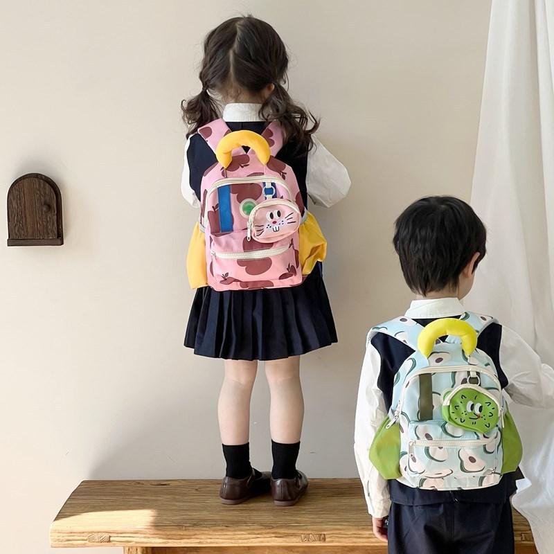 Kindergarten Small, Medium And Large Class Baby Schoolbag Foreign Style Large Capacity Boys And Girls Backpack Travel Children Backpack