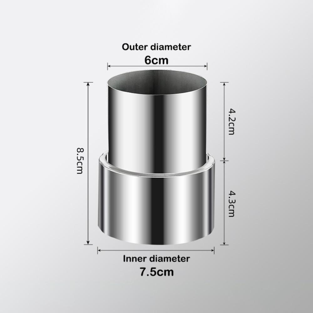 Stainless Steel Ventilation Pipe Fittings Multiple Sizes Ducting Connector