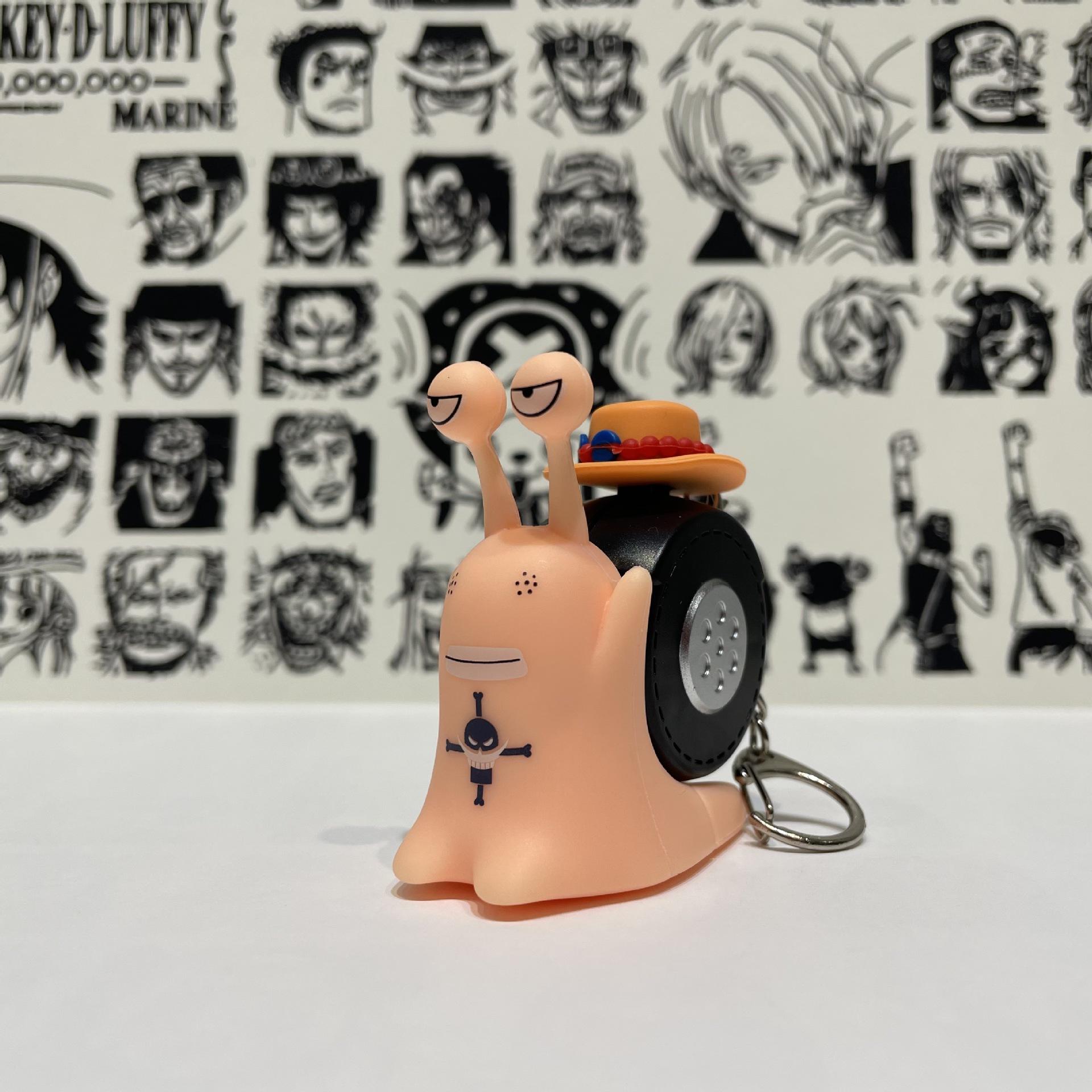 1 шт. Аниме One Piece Ден Ден Муси Модель Мультяшный Луффи Сабо Эйс Форма улитки Телефон Может записывать звук Игрушки Подарки для фанатов
