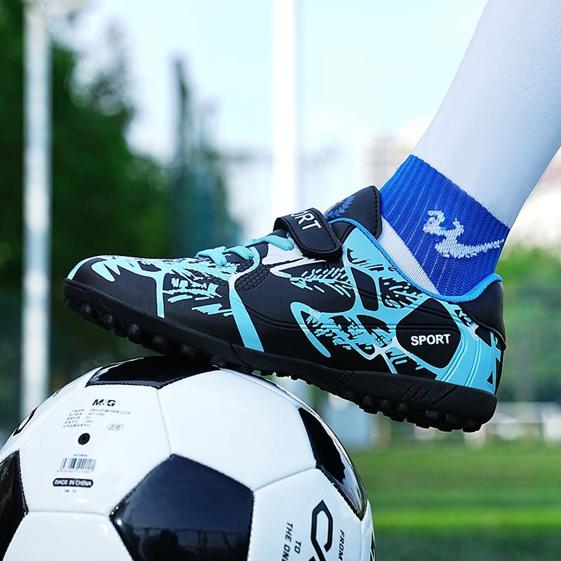 Chindren buty piłkarskie dziecięce buty piłkarskie chłopięce dziewczęce profesjonalne korki piłkarskie przeciwpoślizgowe Chaussure piłkarskie TF/FG odkryte buty piłkarskie