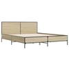 VidaXL Bed Frames Sonoma Oak 120x200 Cm Engineered Wood and Metal, Bed, Bedroom Furniture, Slatted Base, Bed 3279993