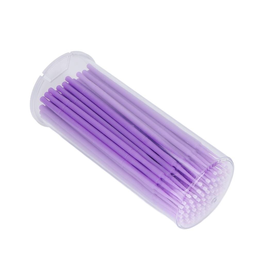 100 Stück Oraler Mikroapplikator Pinsel Lila Einwegstab Tragbar Kompaktes Dentalwerkzeug