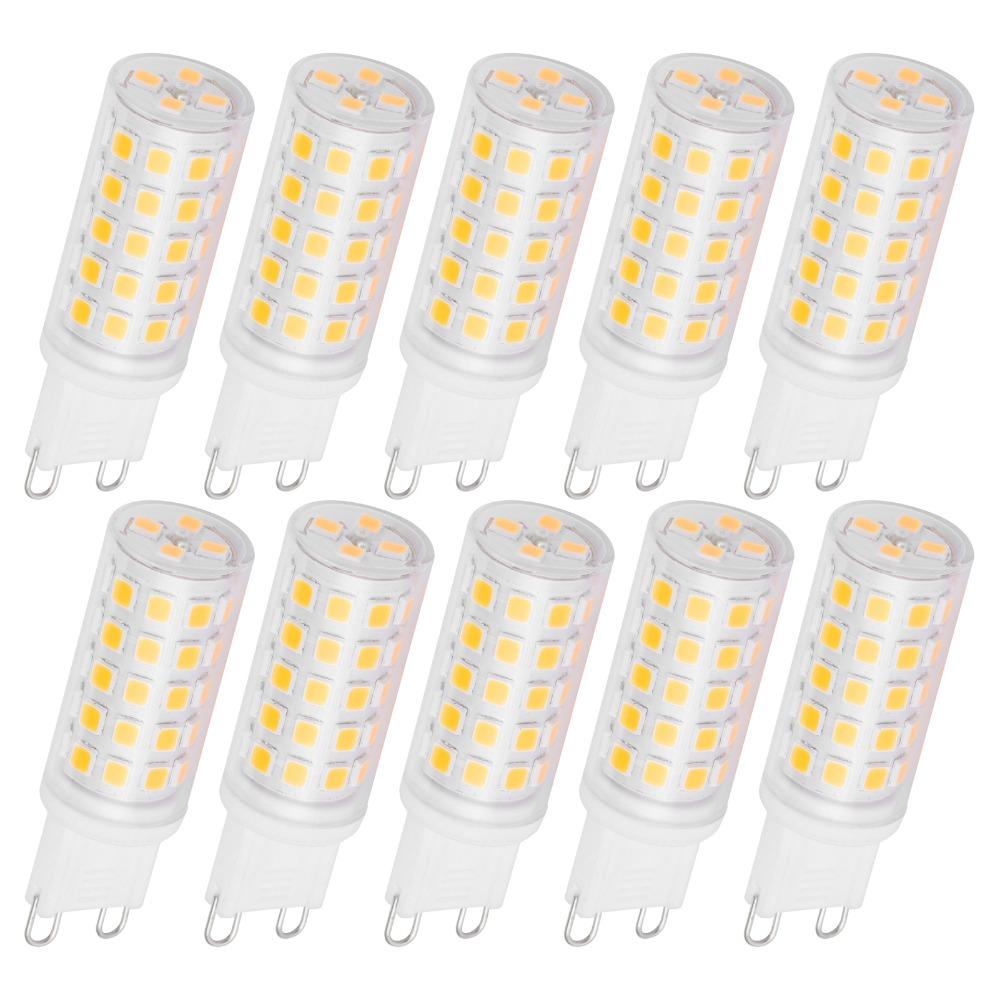 10pcs 4W G9 LED Bulb 54LED Halogen Replacement Bulb Replace Bi-Pin Base Bulb Wall Sconce
