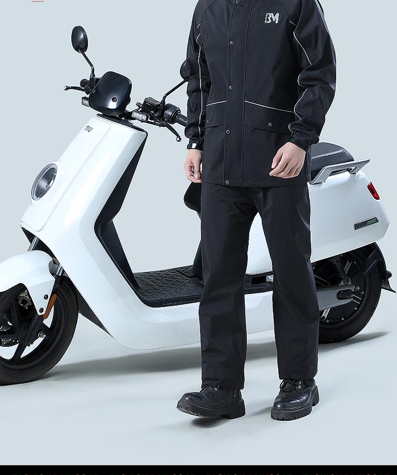 Pánský nepromokavý reflexní motocyklový pláštěnkový set a kalhoty
