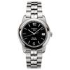 Relógio feminino T-CLASSIC série movimento de quartzo 50 metros à prova d'água Relógio suíço 36mm mostrador preto caixa de aço pulseira de aço T54.1.486.52