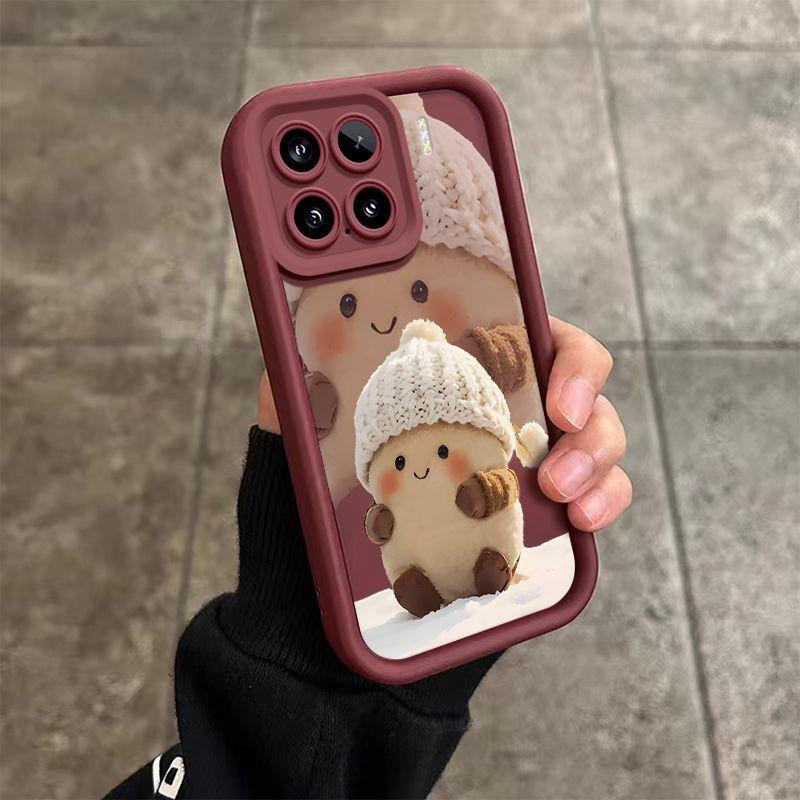 Premium Full Coverage Shockproof Silicone Phone Case 15 Pro 14 13 12 Series With Cute Potato Design Xiaomi 11 Lite