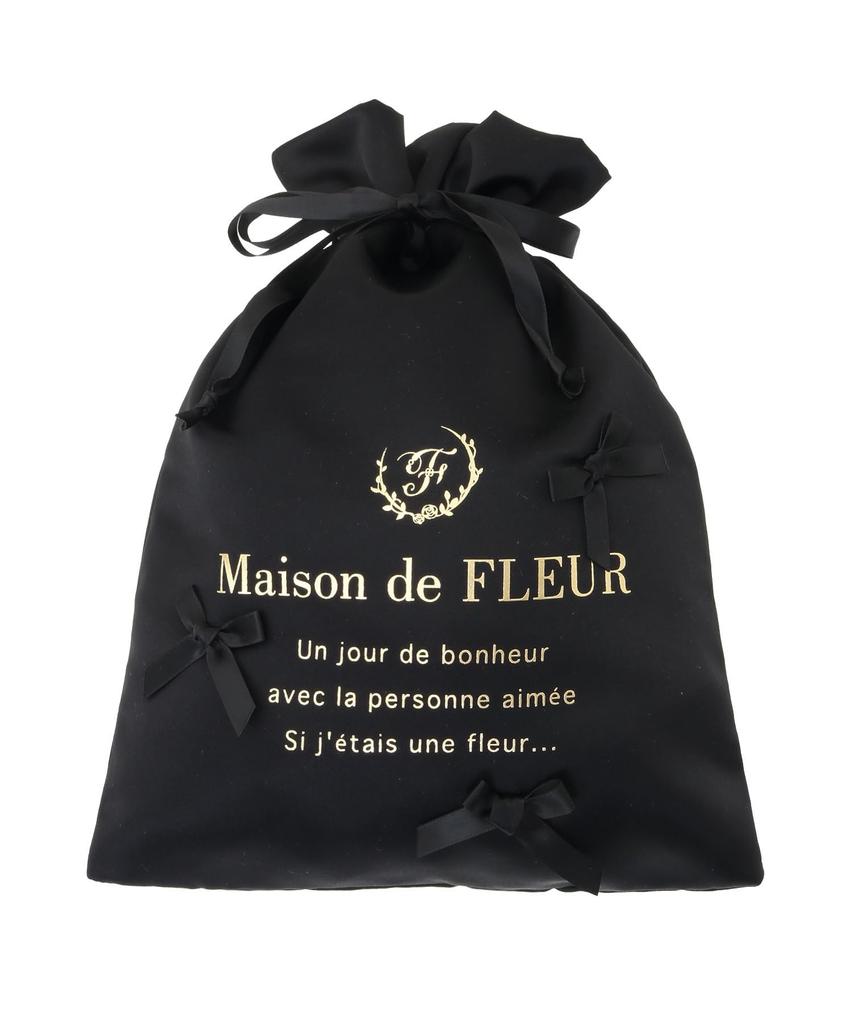 De Pouches and Drawstring Bags EC Exclusive Drawstring Bag for Black [Maison Fleur] Women,