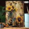 Retro Sunflower Metal Tin Sign Vintage Farmhouse Wall Art Kitchen Decor 8x12 Inches