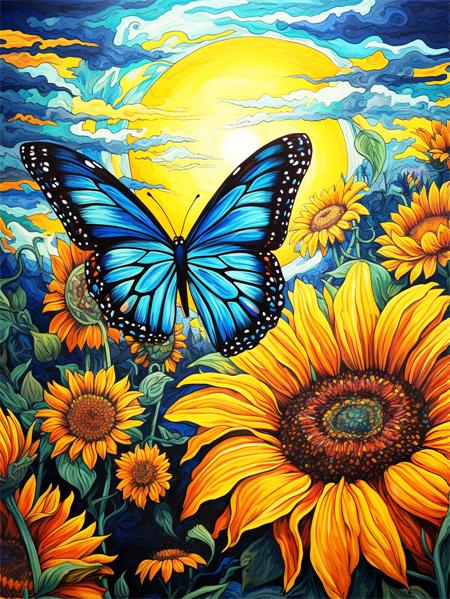 Diy Diamond Painting Mosaic Butterfly Sunflower Full Square/Round Embroidery Cross Stitch Set Animal Floral Home Decor