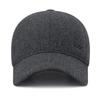 Autumn Winter Middle-Aged Hat Men's Woolen Thick Warm Ear Protection Baseball Cap Outdoor Velvet Cold-Proof Cap