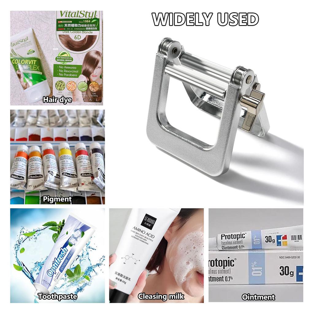 Tube Toothpaste Squeezer Aluminum Large Handle Ointment Extruder Holder Stand Squeeze Tube Rolling Dispenser Tool Bathroom