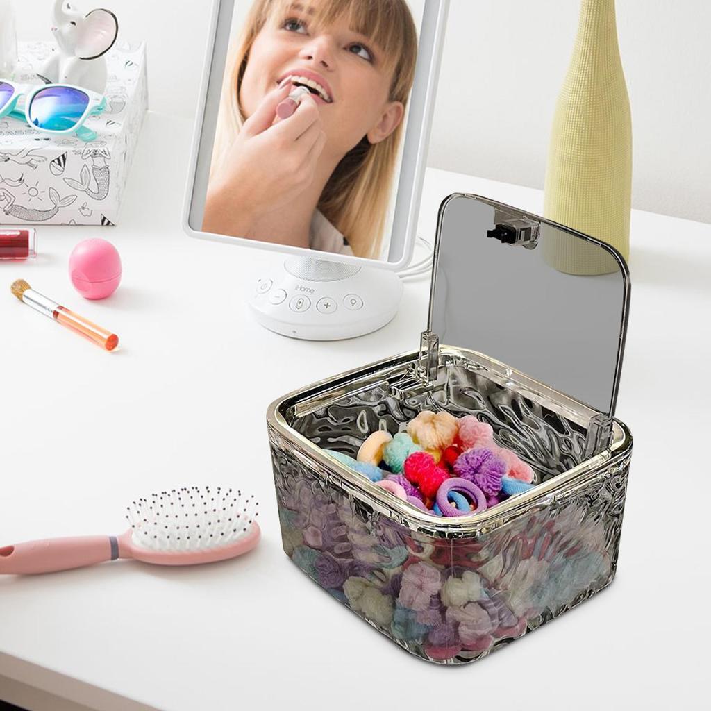 Storage Box Organizer Boxes Bathroom Accessories Jewelry Makeup Stationery for Headband, Bows, Cotton Swab Organization