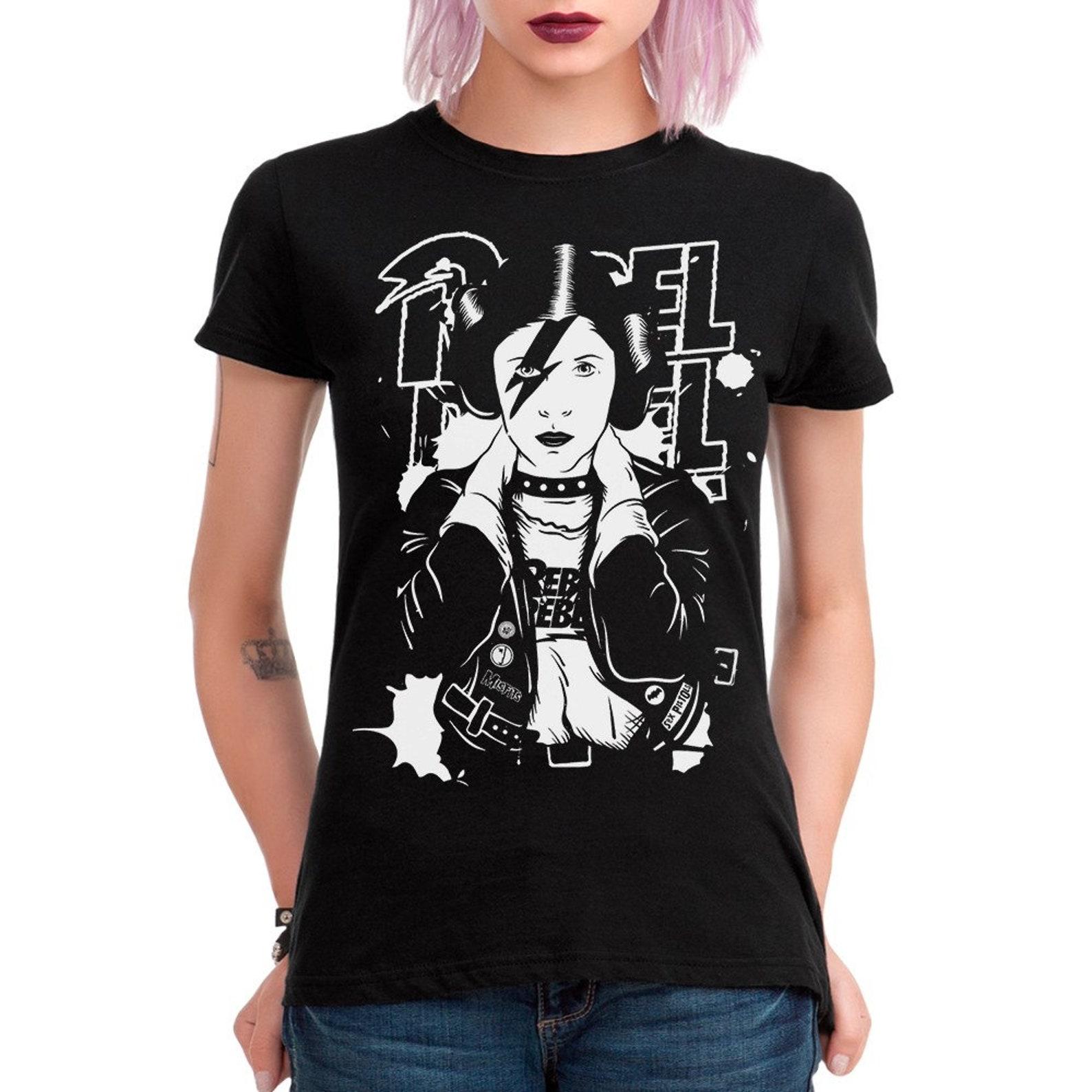 Princess Leia Ziggy Stardust Rebel Rebel T-Shirt, Men s Women s Sizes (met-245) 2XL