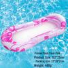 Inflatable PVC Float Recliner: Foldable Striped Swimming Bed