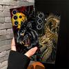 Tiger Dragon Black Soft Phone Cover Case for Samsung Galaxy S21 S22 S24 Plus S23 FE S25+ S23+ S24+ S20 Note 20 10 S25 Ultra