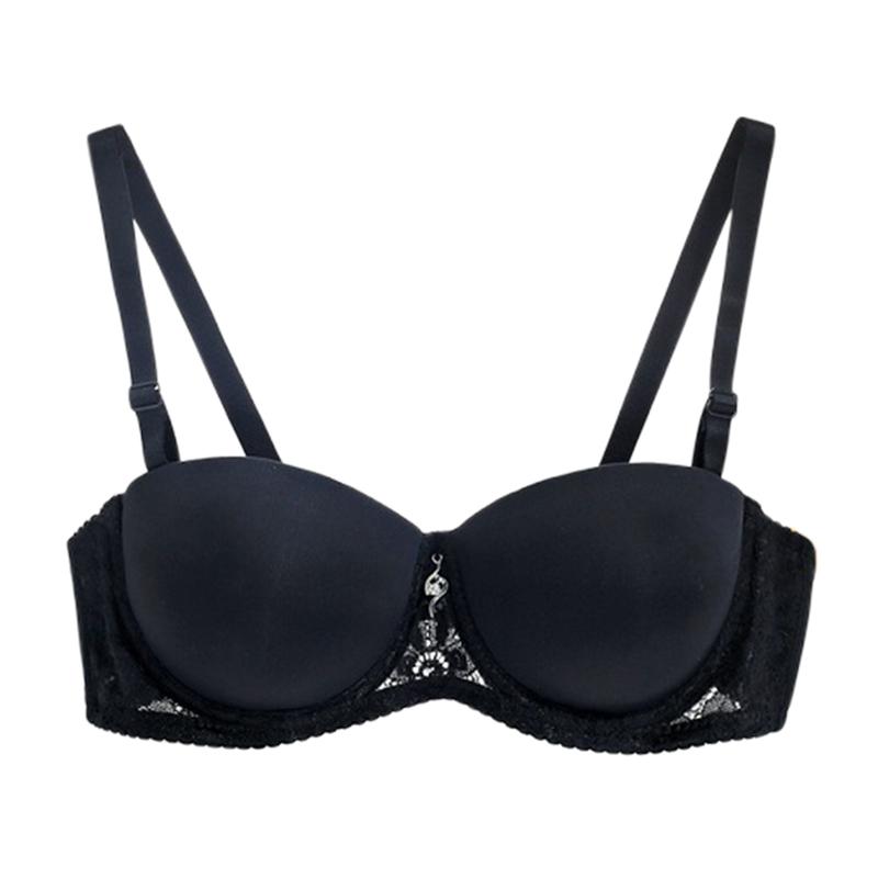 

Женский гладкий кружевной бюстгальтер без следов со стальным кольцом, массажное нижнее белье с высокой сборкой 70B/32B