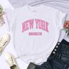 New York Brooklyn T-shirt femminile stampata Abbigliamento Vintage T-shirt traspiranti estive a maniche corte interamente matematiche Top casual da donna