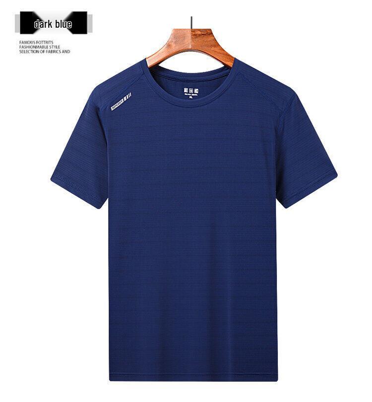 Men's & Women's Ultra-Thin Quick-Dry Ice Silk Short Sleeve Sports T-Shirt - Breathable, Sweat-Absorbent, High Elastic for Outdoor Use
