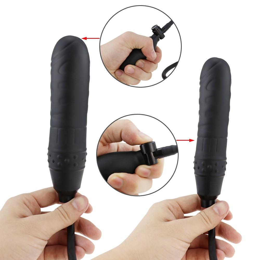 Out Inflatable Anal Big Dildo Plug Expandable Butt Plug With Pump Products Silicone Sex Toys for Women/Men Anal Dilator Massager