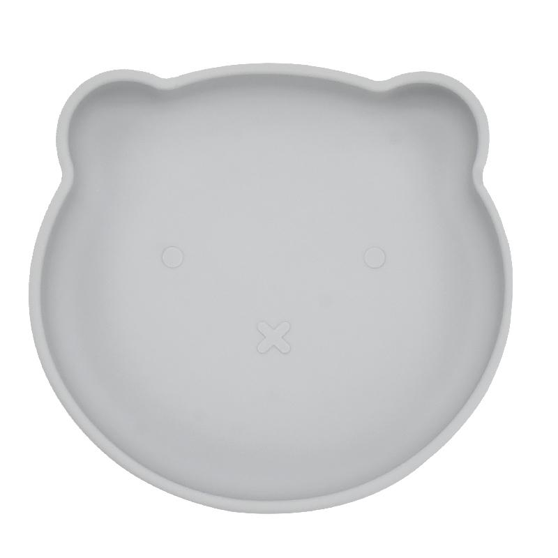 Baby-Silikon-Speiseteller mit Saugnapf, Bärenform, Babyfütterung, Geschirr, Küche, Kinder, Trainingsgeschirr, Teller, Schüssel, BPA-frei