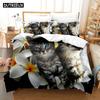 3D Cat Bedding Sets Duvet Cover Set With Pillowcase Twin Full Queen King Bedclothes Bed Linen