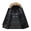 Men's Expedition-Style Goose Down Parka – Winter Windproof with Belt