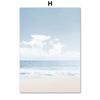 Summer Sea Ocean Beach Landscape Nature Wall Art Canvas - Modern Simple Nordic Style Bedroom  Poster Print