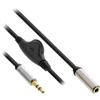 Inline ® Slim Audio Cable 3.5 Mm Male Plug/female Socket - 99253b