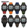 SANDA Youth Sports Luminous Waterproof Multifunction Watch with World Time & Alarm