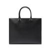 Prada Embossed Triangle Logo Leather Tote Bag Women Tote Bags Black 1BA363-NZV-F0002-V-XOA