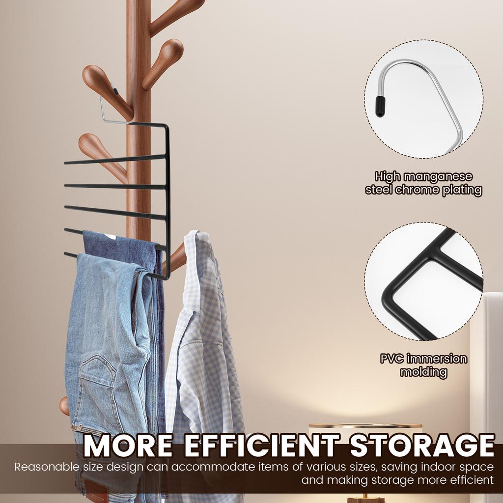 4Pcs 5 Tier Open Ended Pants Rack Nonslip Garden Flag Holder Space Saving Pant Hanger for Jean Trouser Pant Storage Organizer