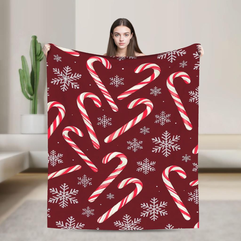 Plaid & Holiday Christmas  Blanket  Super Soft Plush Bedding Throws Girls Boys Couch Chair Sofa Bed Flannel Bedspread Bed Cover