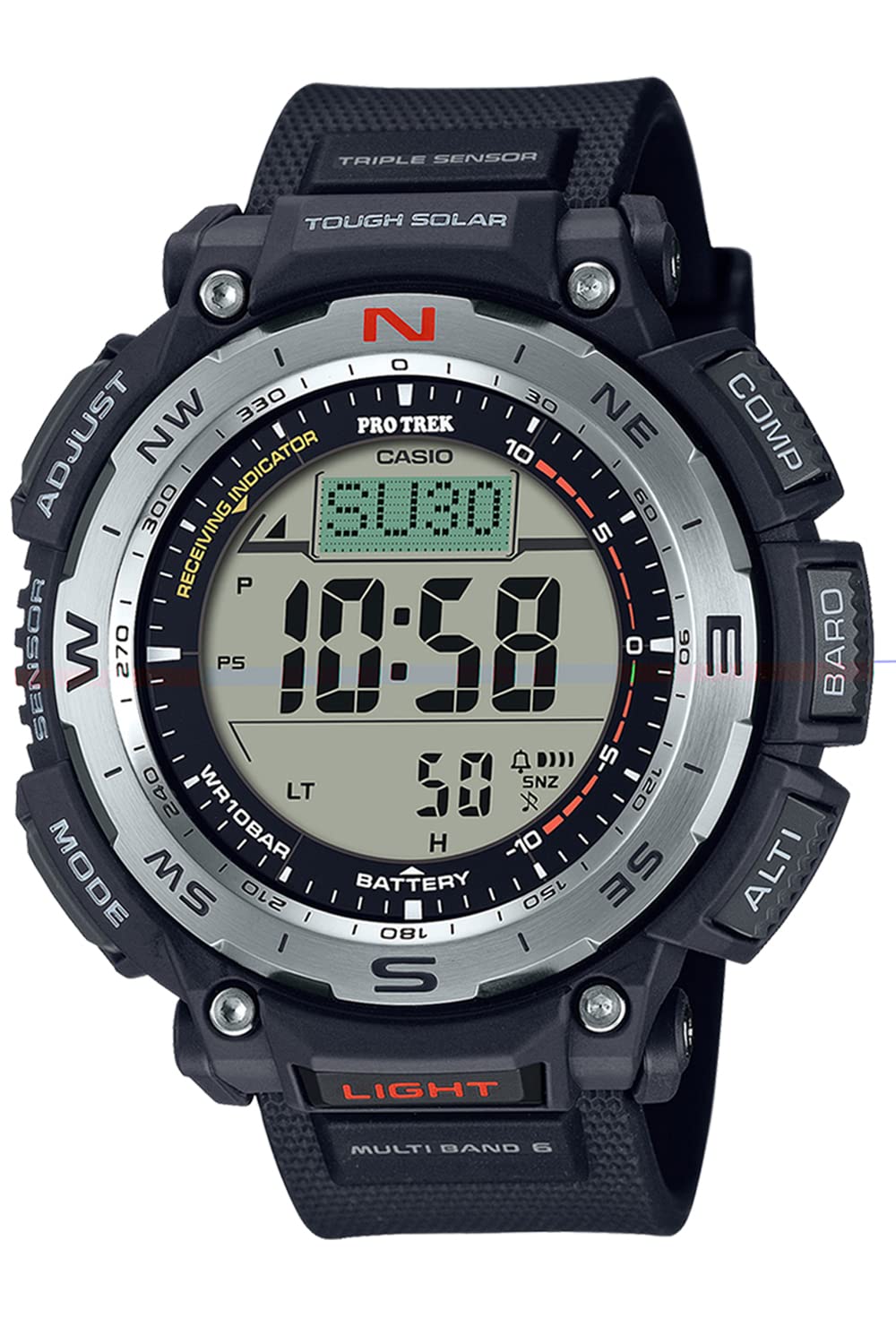 

[CASIO] Часы Pro Trek Climber Line, Радио-солнечные, Биомасса-пластик, PRW-3400-1JF, Мужские, Черные