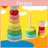 Rainbow Stacking Tower Wooden Toy For Early Childhood Learning And Logic Development
