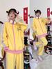 Dopamine Trendy Pink Street Style Cardigan Sweatshirt & Long Pants for Female Students - Autumn Edition (Pants Only)