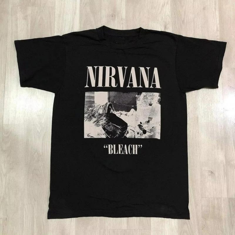 Women s Fashion T-Shirt Nirvana Rock Band Nirvana Lincoln Park American S чёрный