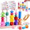Wooden Blocks 25El. Educational Puzzle Za4758